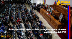 Asamblea Nacional aprobó cronograma para renovar autoridades del CNE