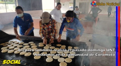 Arepazo solidario realizó el pasado domingo UNT Amazonas en la comunidad de Coromoto