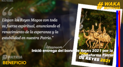 INICIÓ ENTREGA DEL BONO DE REYES 2021 POR LA PLATAFORMA PATRIA