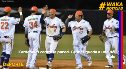 Cardenales contra la pared. Caribes queda a uno del título