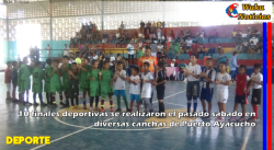 10 finales deportivas se realizaron el pasado sábado en diversas canchas de Puerto Ayacucho