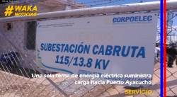 UNA SOLA TERNA DE ENERGÍA ELÉCTRICA SUMINISTRA CARGA HACIA PUERTO AYACUCHO