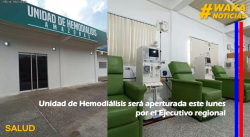 UNIDAD DE HEMODIÁLISIS SERÁ APERTURADA ESTE LUNES POR PARTE DEL EJECUTIVO REGIONAL